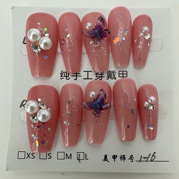 Handmade press on nails bundle of four sets size large - Picture 6 of 13